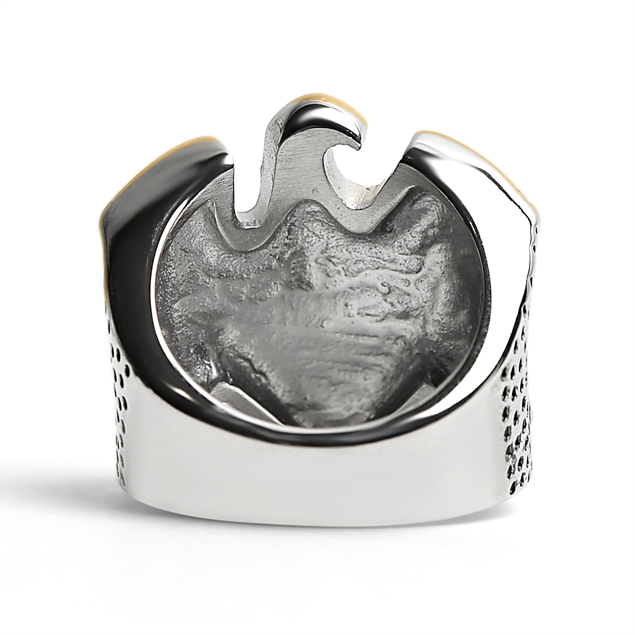 Stainless Steel AMERICAN BIKER With 18K Gold PVD Coated Eagle Ring / SCR4074、mySite、dreamappss