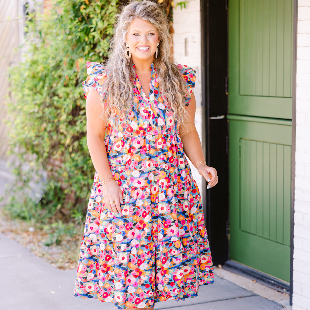  Sweet Nature Dress, Pink Multi、mySite、justintrudeaud