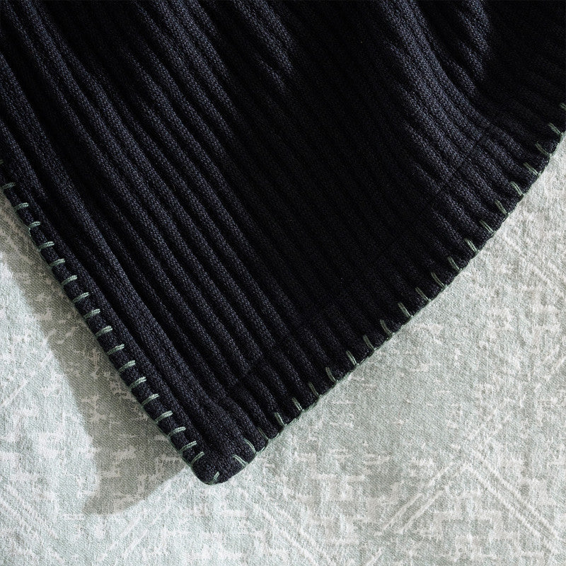 Cotton Bamboo Throw | Cord Rib | Pepper Whip | Seaweed、mySite、camillekostekn