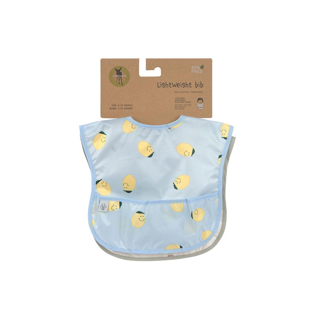  Lassig Lightweight Bibs 2pcs - Happy Fruits - Lemon、mySite、merchandisen