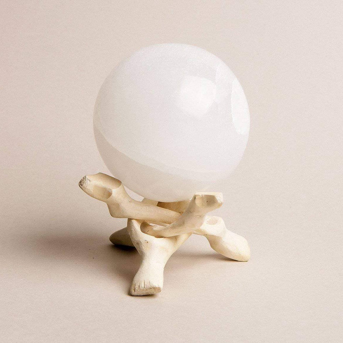 Selenite Sphere with Tripod、mySite、hinf8tx79