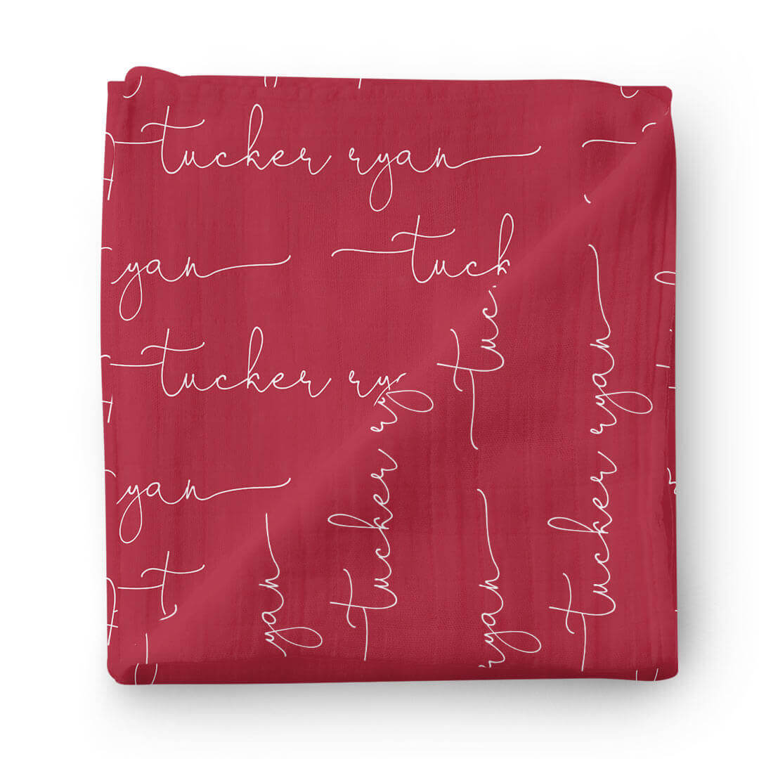  Personalized Cardinal Red Baby Name Swaddle Blanket、mySite、layawaytickets
