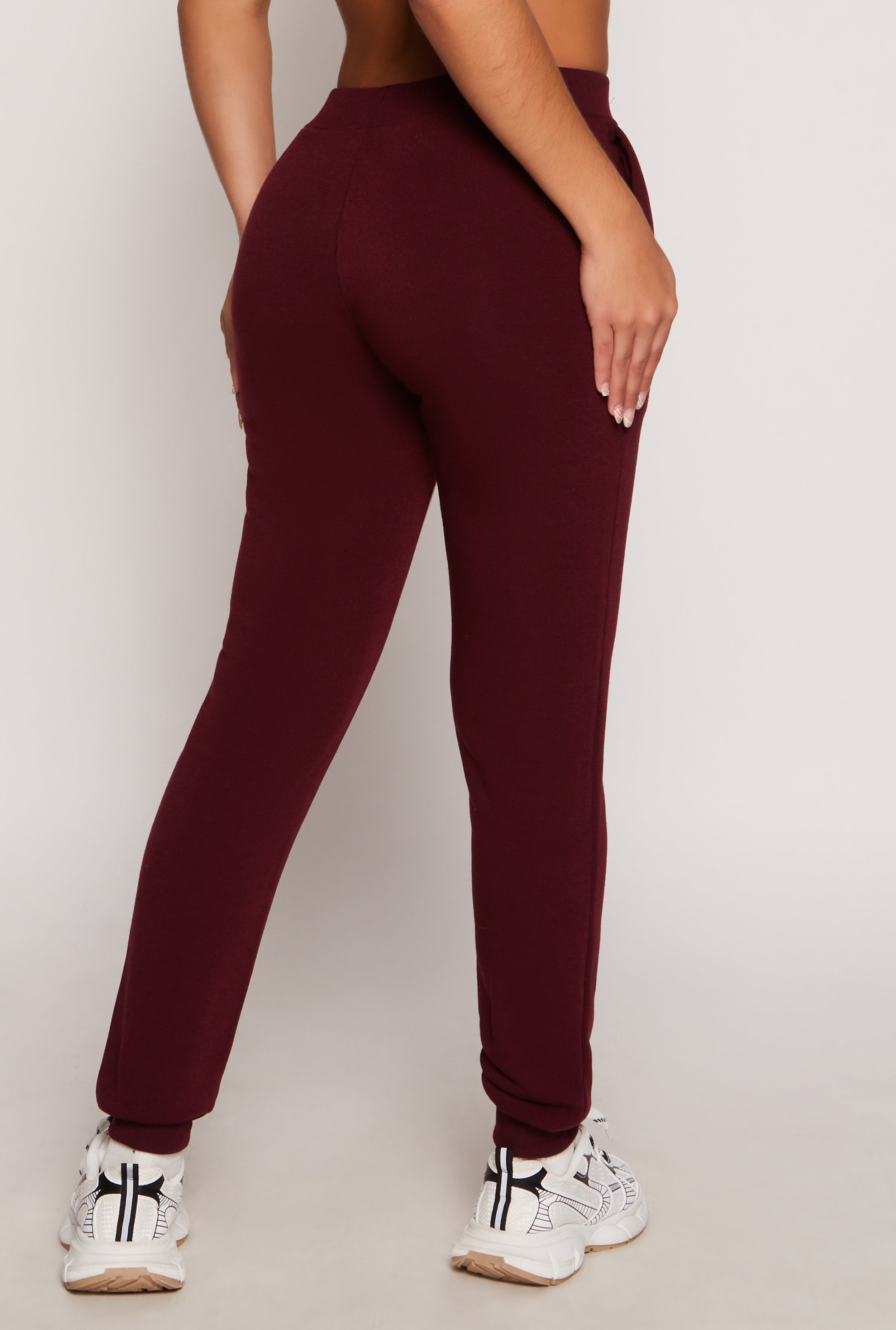 Fleece High Waist Drawstring Joggers、mySite、camillekostekn