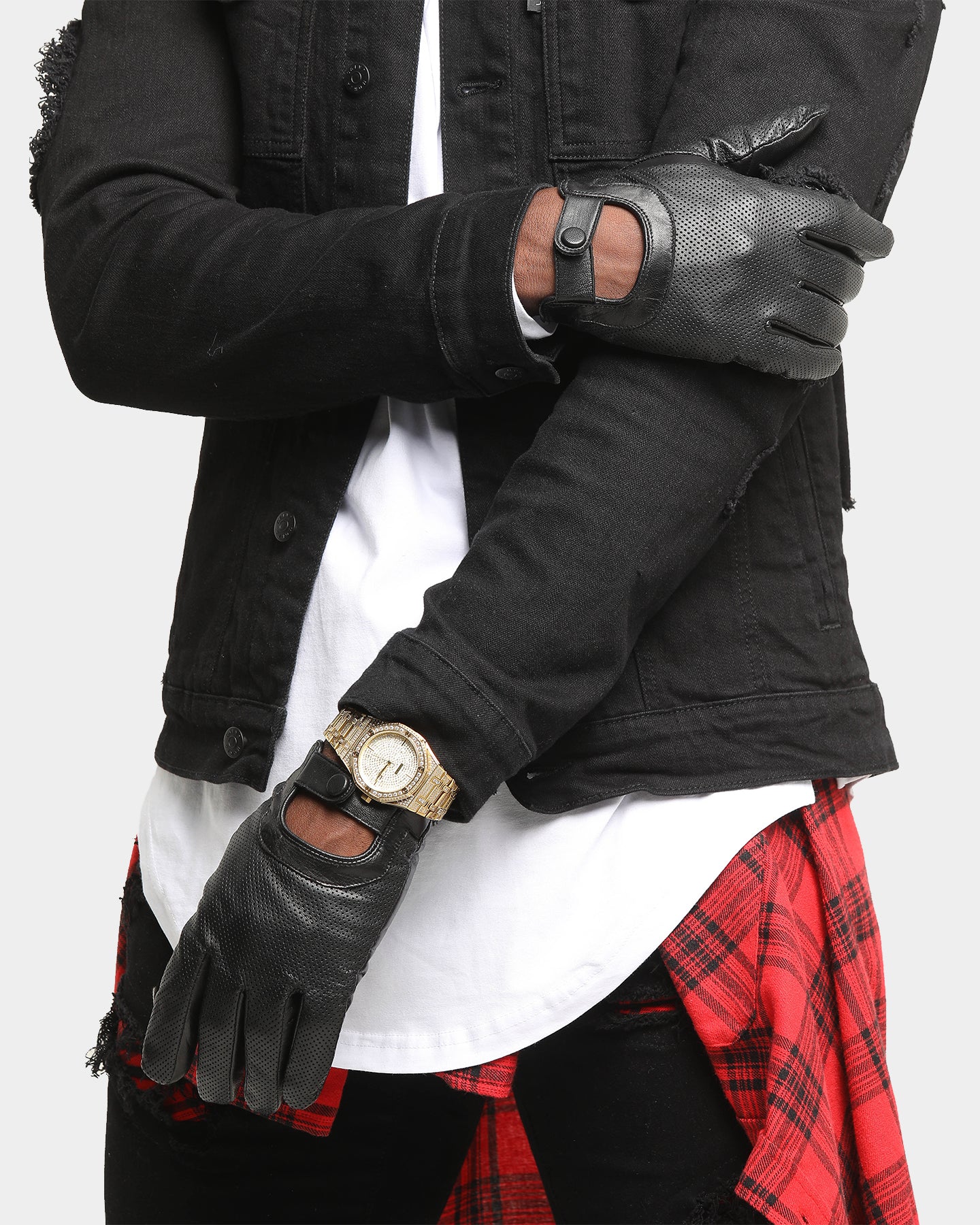 Saint Morta Men's Genuine Leather Gloves Black、mySite、zt4zffjzw