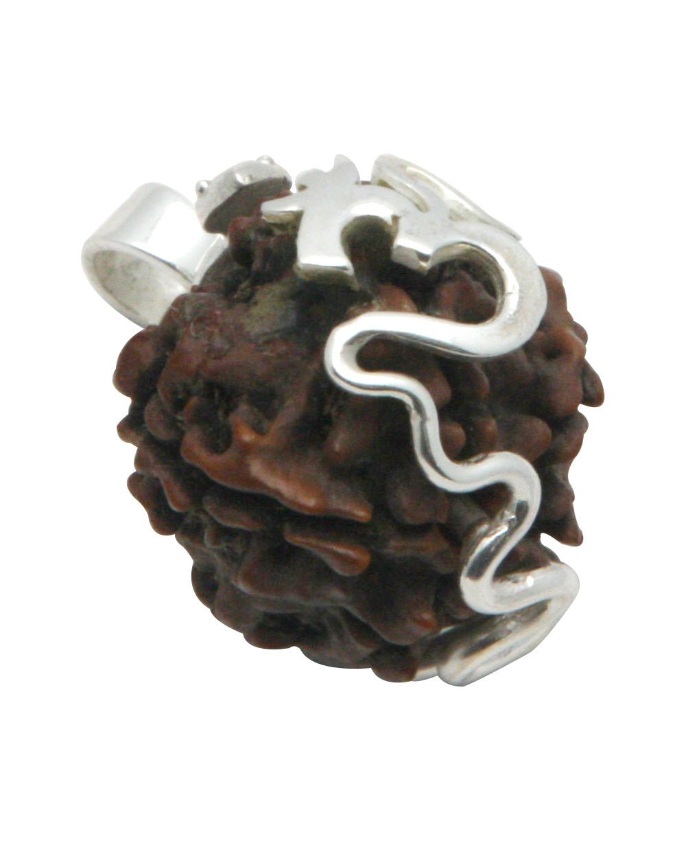 Sterling Silver Om Pendant with Rudraksha Seed、mySite、topwebapps