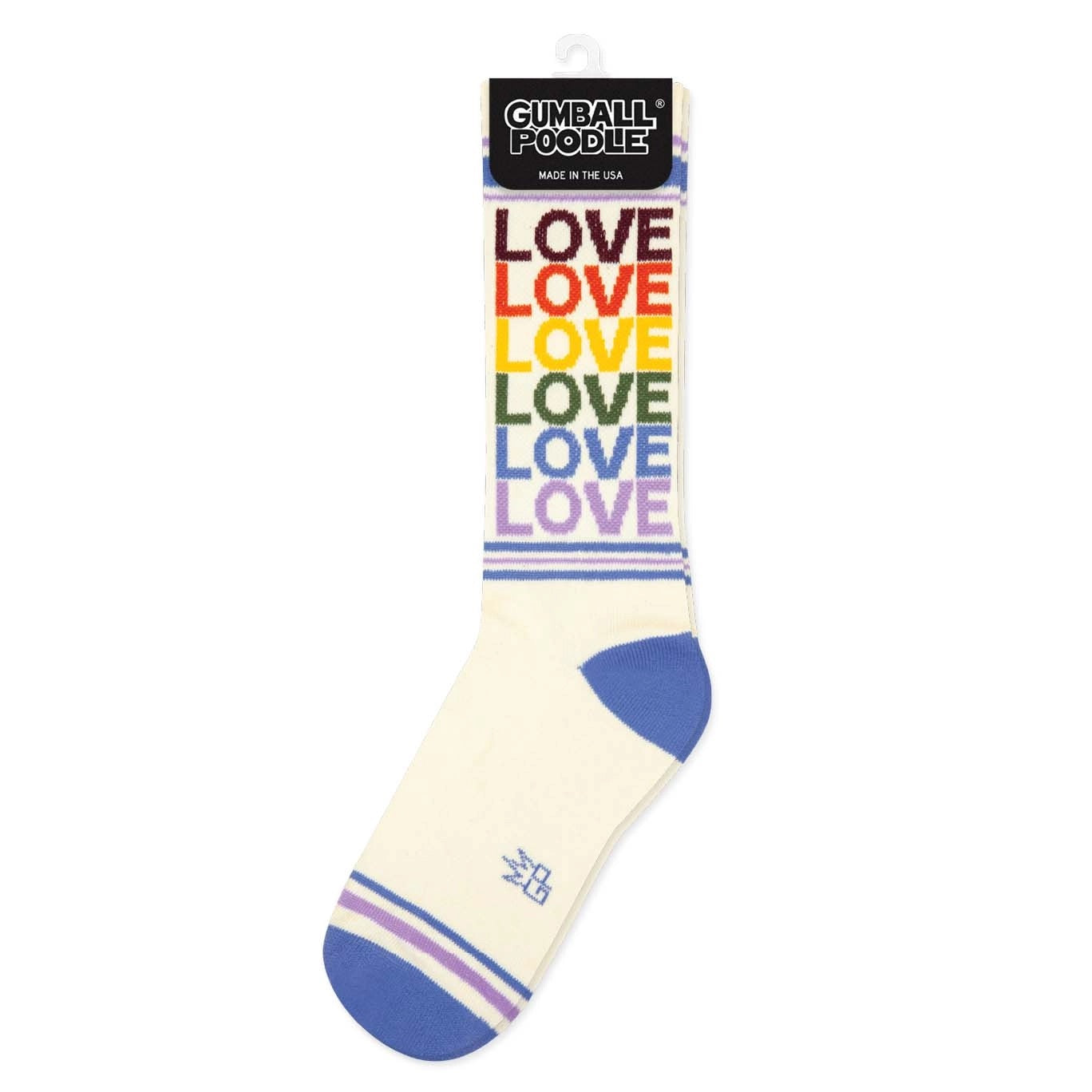 Love - Vintage Rainbow Gym Crew Socks、mySite、g9winljtr