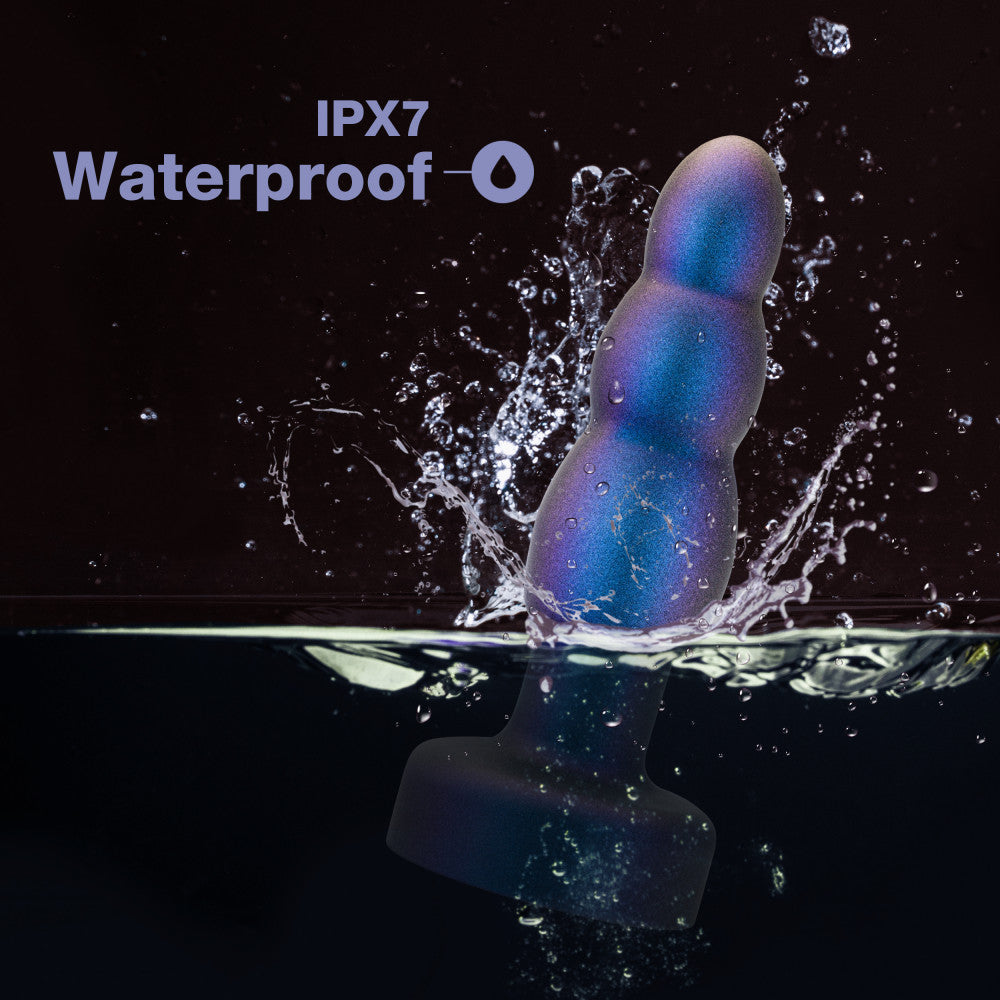 Anal Adventures Matrix By Blush® | Kinetik Plug: Progressing Size With Gyrating Shaft & Rotating Rimmer in Space Age Blue | Made from Pure Puria™ Silicone & IPX7 Waterproof、mySite、bottomscart