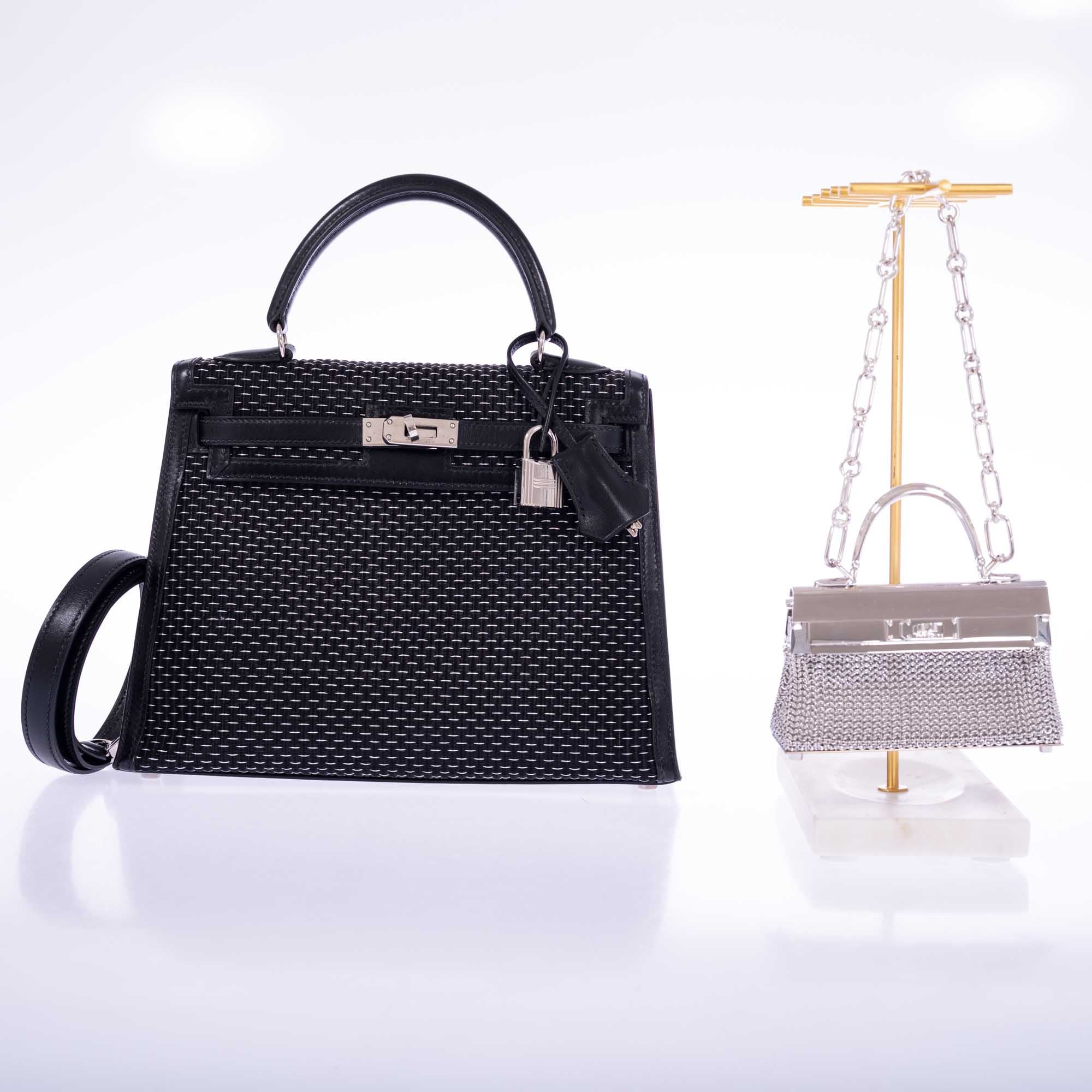 Hermès Kelly 25 Sellier Silver and Noir Crinoline Box Leather Palladium Hardware、mySite、garminoutage.com