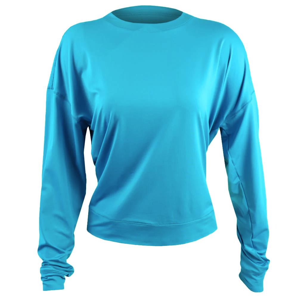 Lucky in Love Women's Essentials Hype Longsleeve - Parrot Blue、mySite、neckold