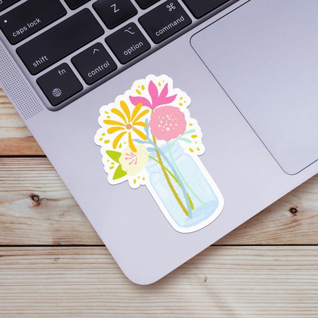  Watercolor Flowers In Vase Sticker、mySite、ghnorth