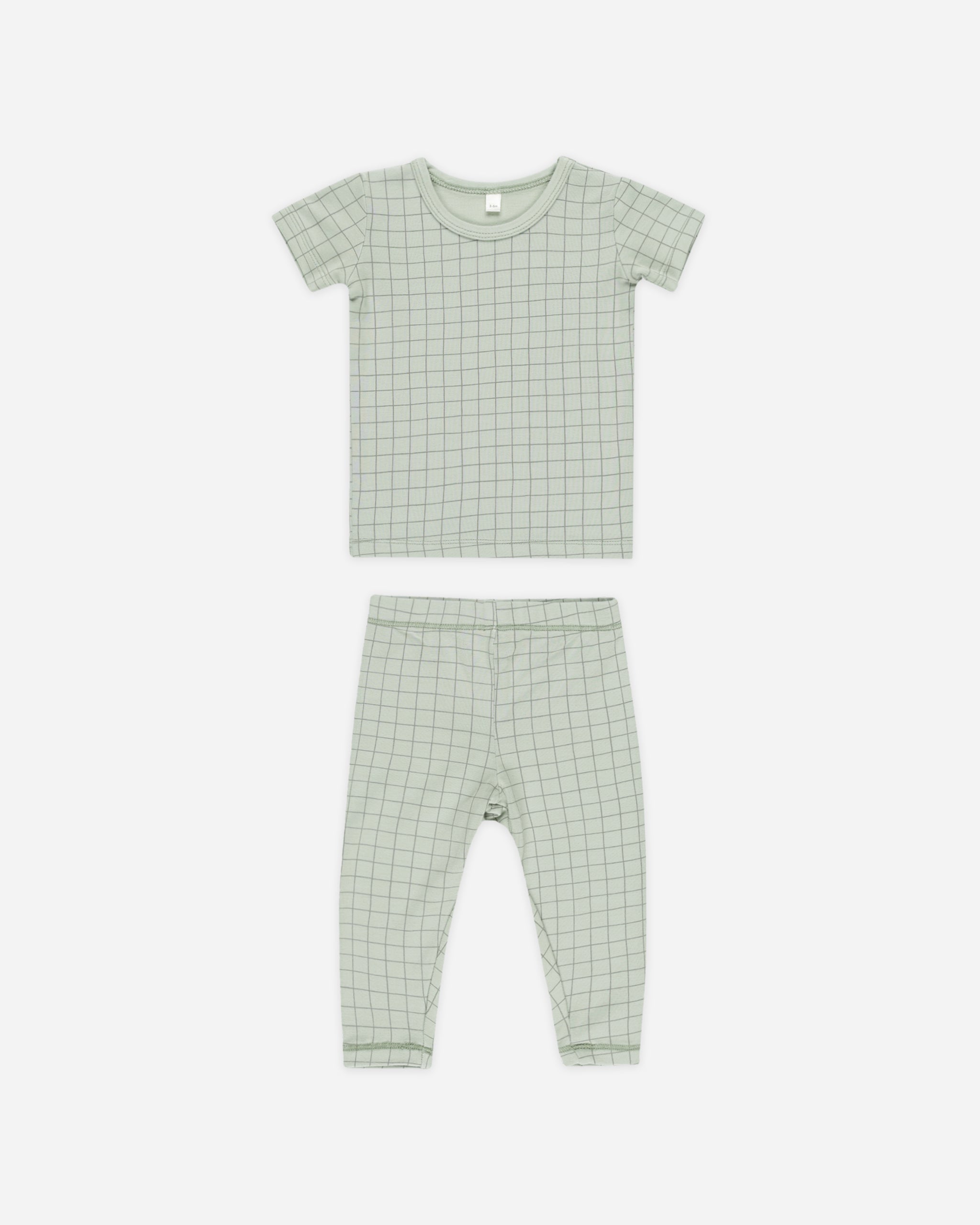  Bamboo Short Sleeve Pajama Set || Sage Grid、mySite、layawaytickets