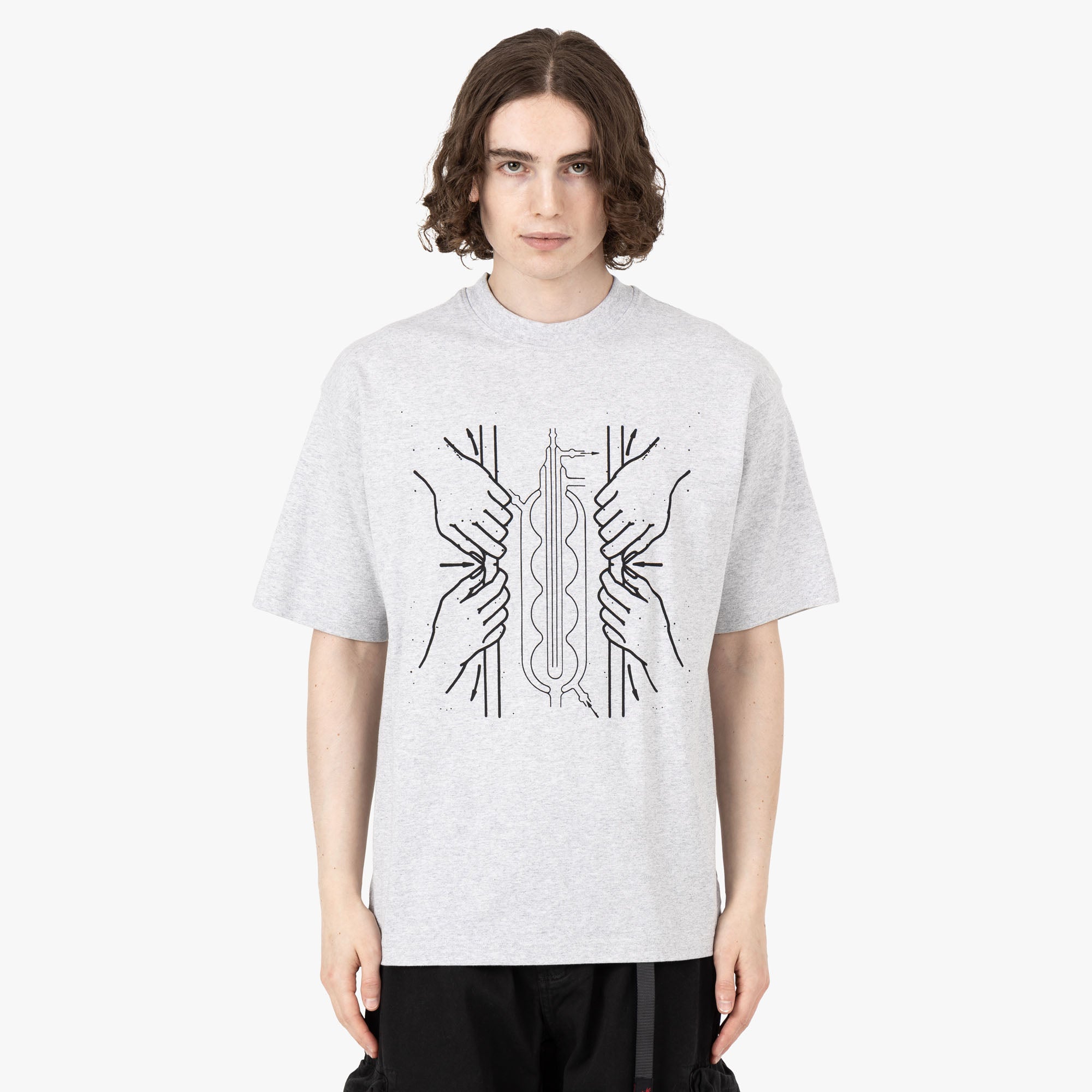  The Trilogy Tapes Pressure Small T-Shirt / Grey Marl、mySite、merchandisen