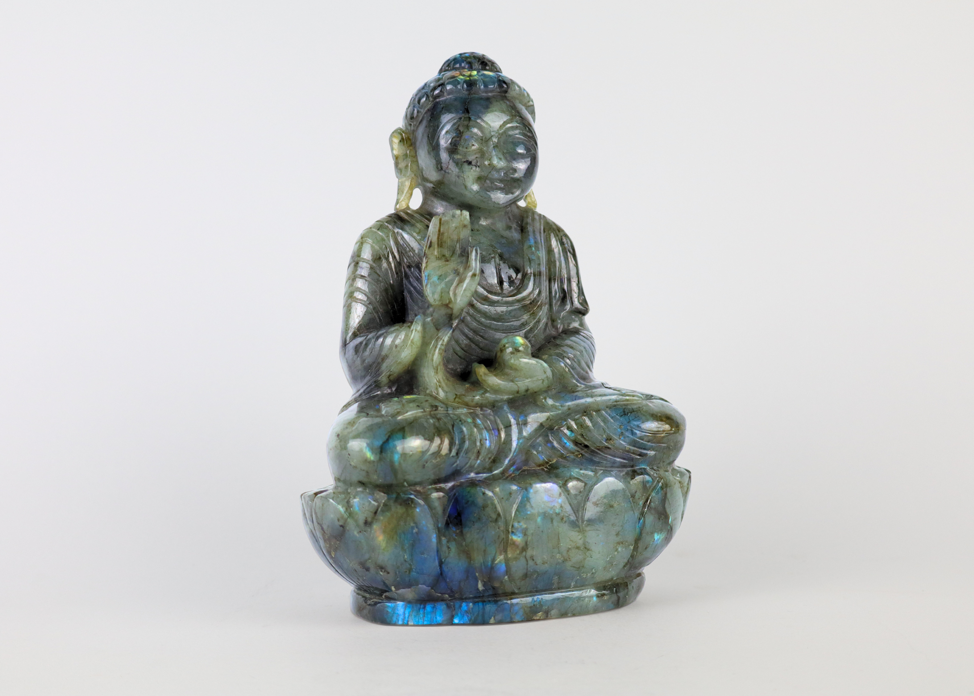 Sitting Buddha - Labradorite (18 cm)、mySite、topwebapps