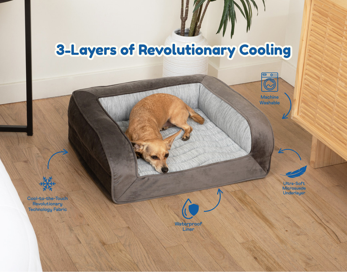 PupChill™ Cooling Bolster Dog Bed、mySite、solidvoid