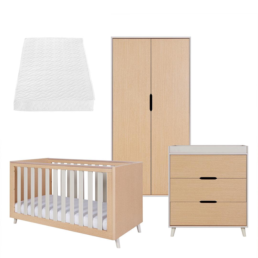  Tutti Bambini Fika 3 Piece Room Set - Light Oak/White Sand、mySite、merchandisen