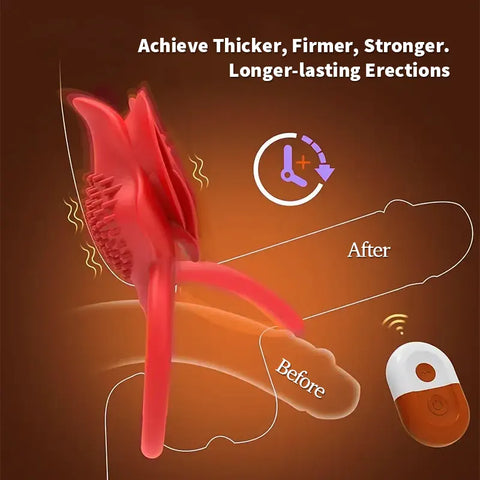 Rose Clitoral Vibrating Cock Ring