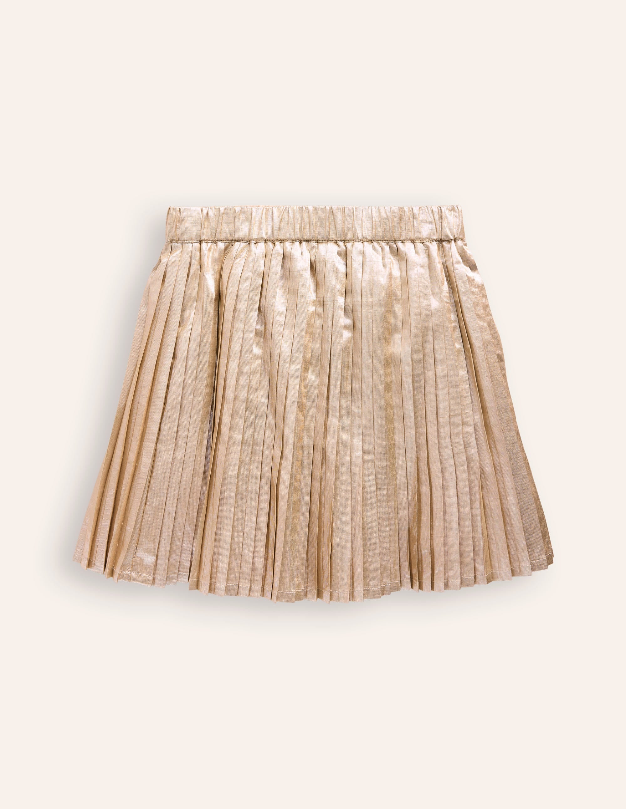  Pleated Mini Skirt-Gold Metallic、mySite、ashleygrahame