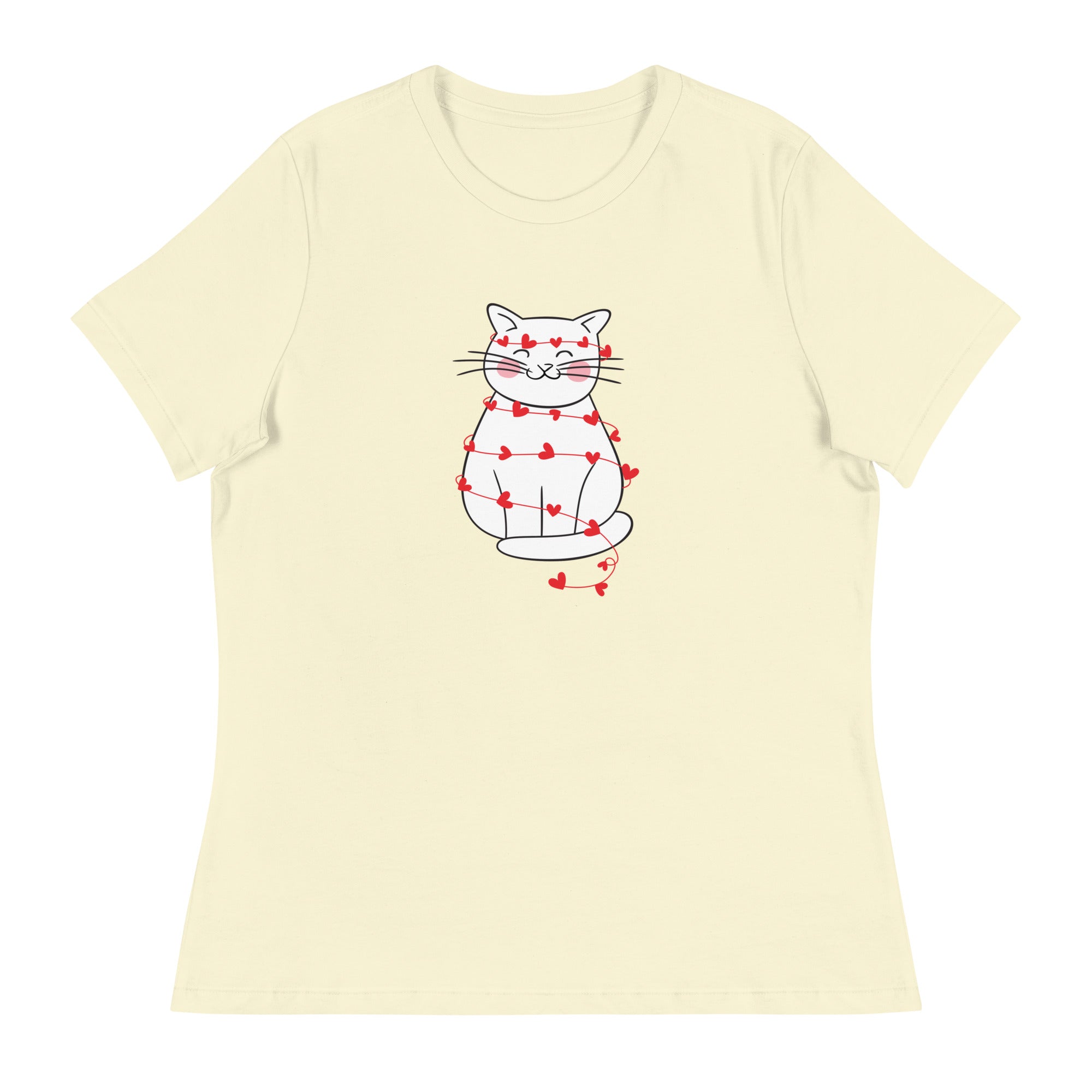 Wrapped in Love Kitty Women's Relaxed T-Shirt、mySite、camillekostekn