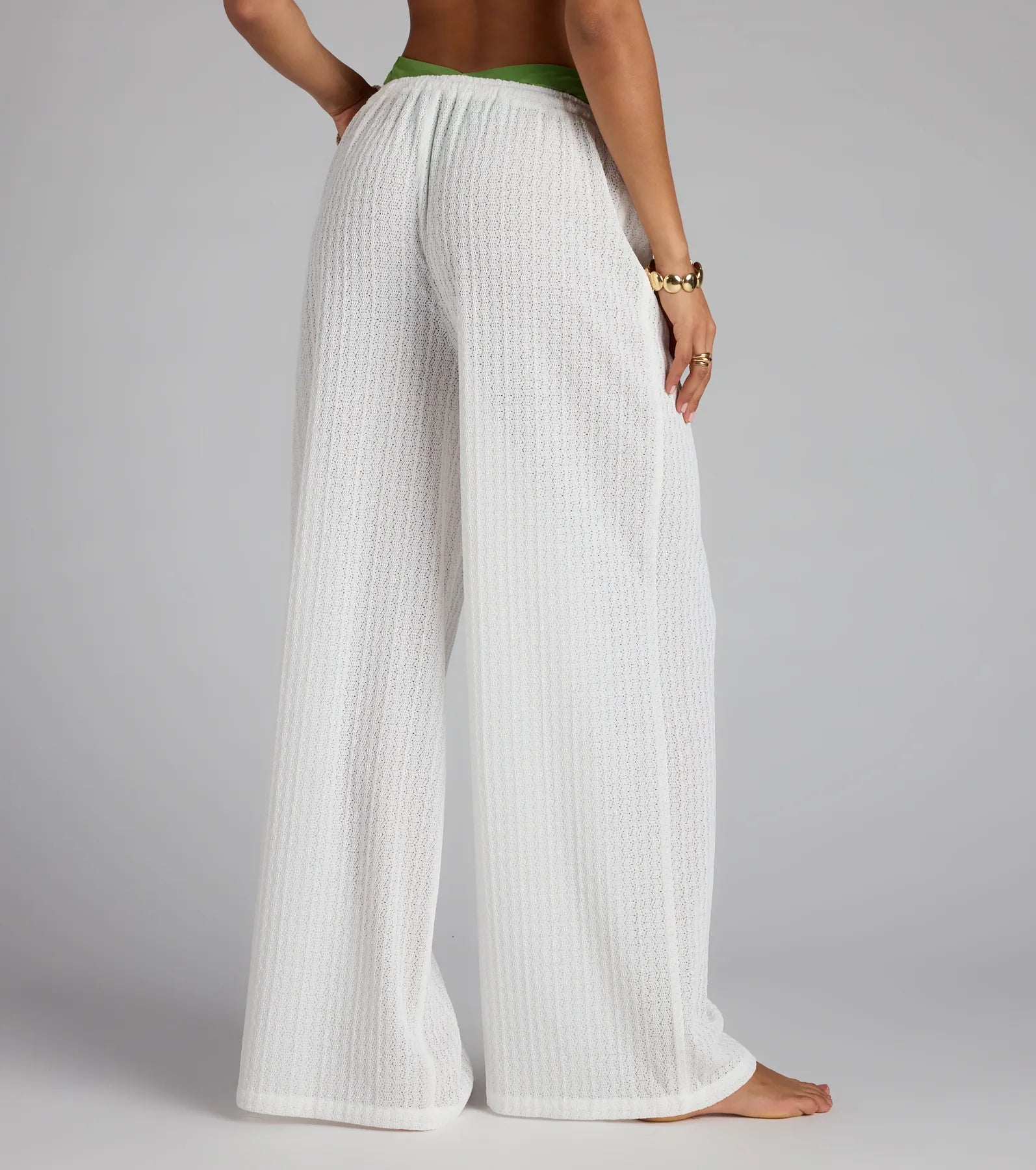  Beachy Sheer Woven Palazzo Pants、mySite、justintrudeaud