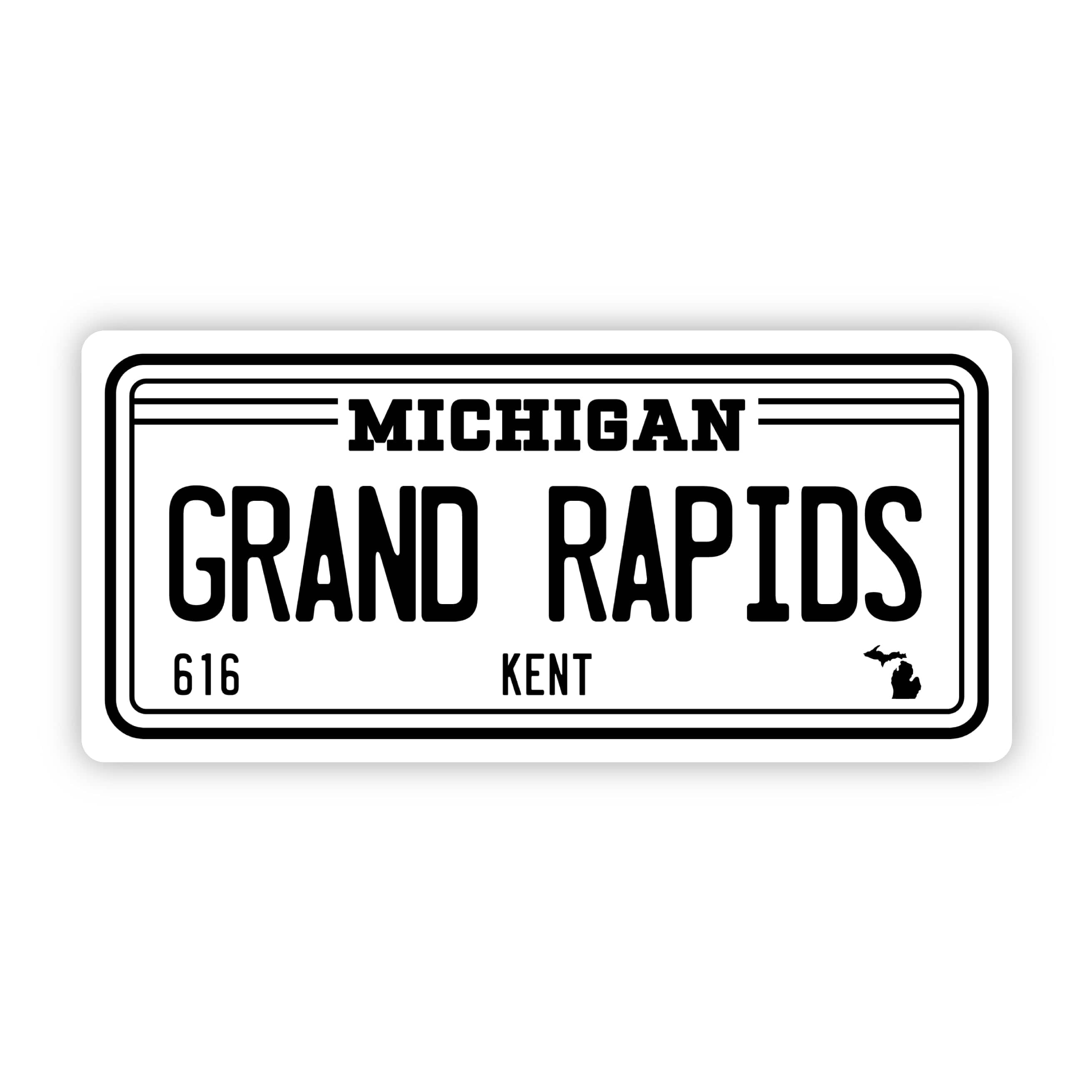  Grand Rapids Michigan 616 License Plate Sticker、mySite、ghnorth