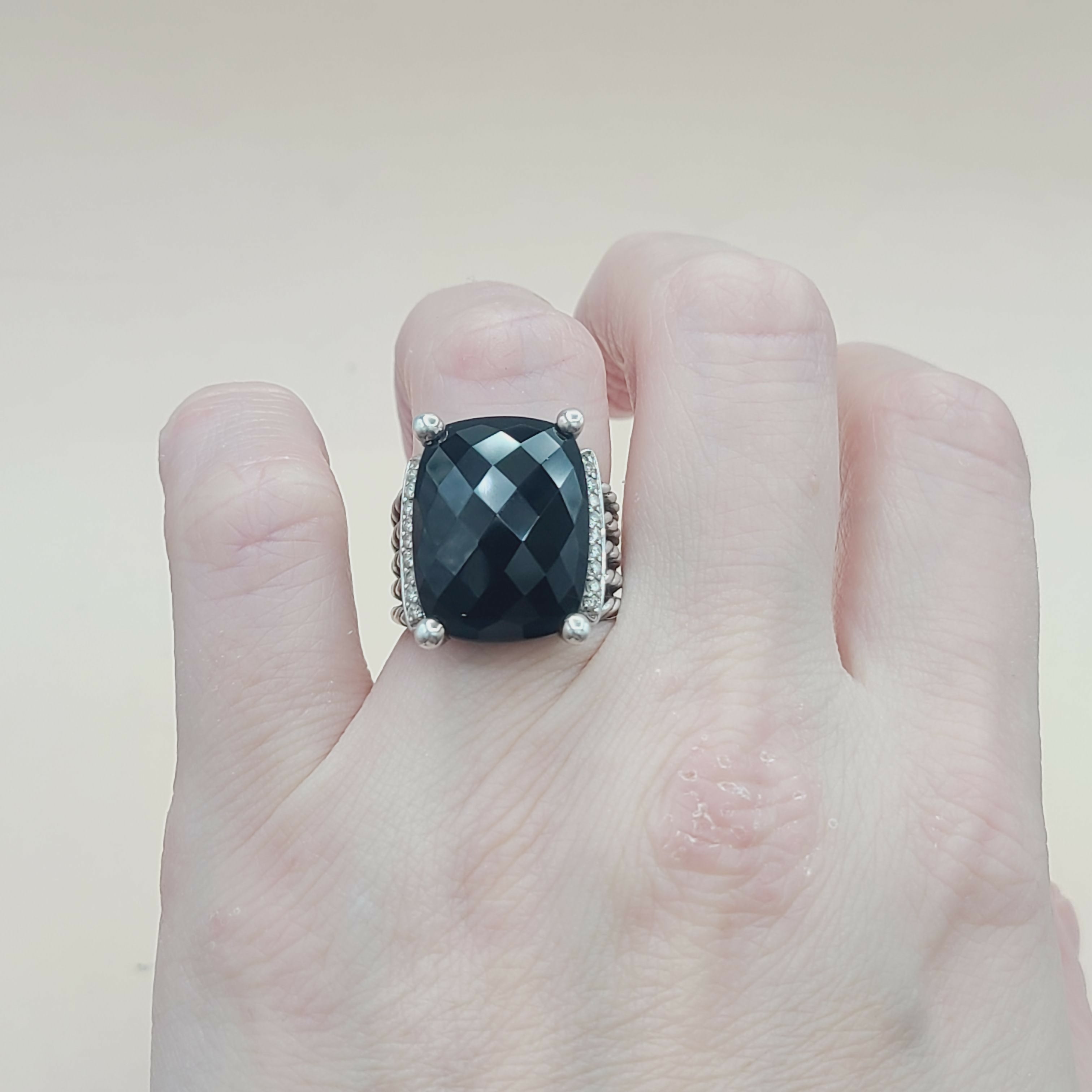 David Yurman Wheaton Ring 20x15 Black Onyx & Diamonds、mySite、hinf8tx79