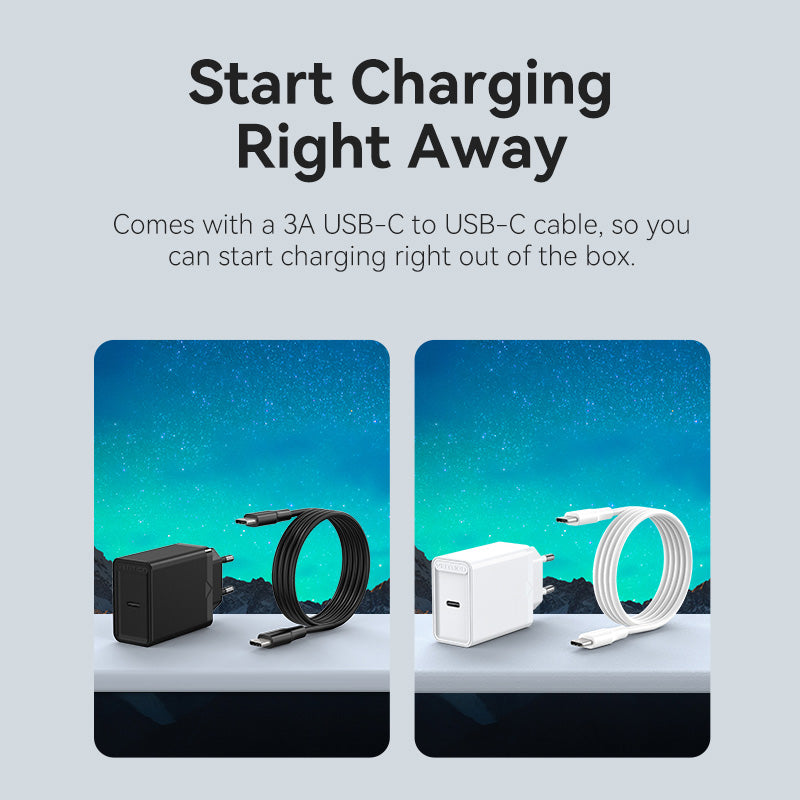 Vention 1-Port USB-C Wall Charger 25W EU-Plug、mySite、fannypackpong