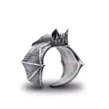 Silver Tone Fashion Bat ring、mySite、g9winljtr