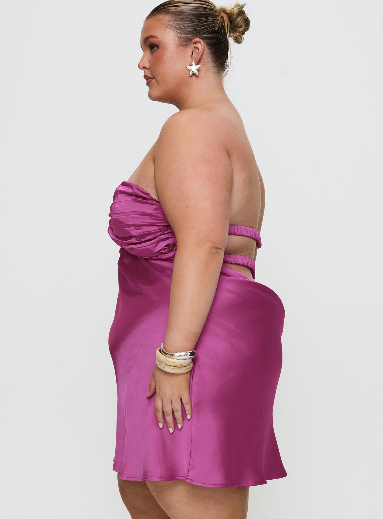 Faviola Mini Dress Purple Curve、mySite、solidvoid