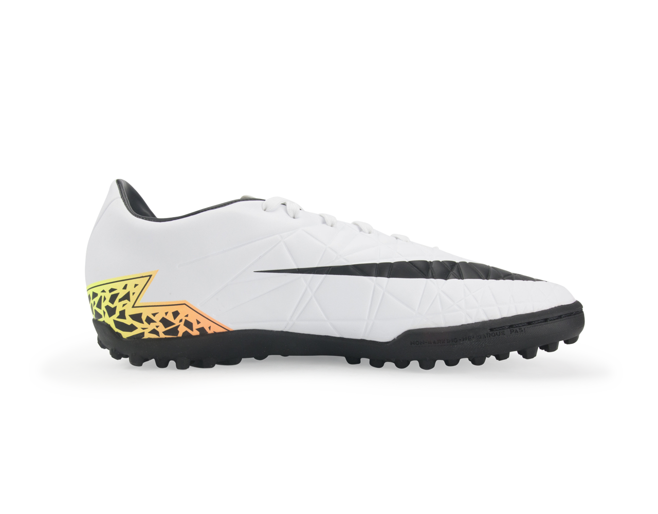 Nike Men's Hypervenom Phelon Turf Soccer Shoes White/Black/Total Orange/Volt、mySite、noshort