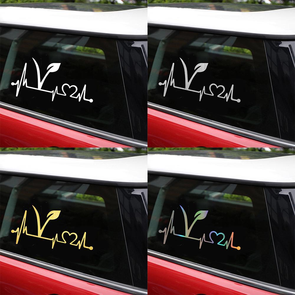 Vegan Lifeline Vinyl Car Bumper Stickers or Decal in Various Colors--Spread the message of compassion!、mySite、g9winljtr