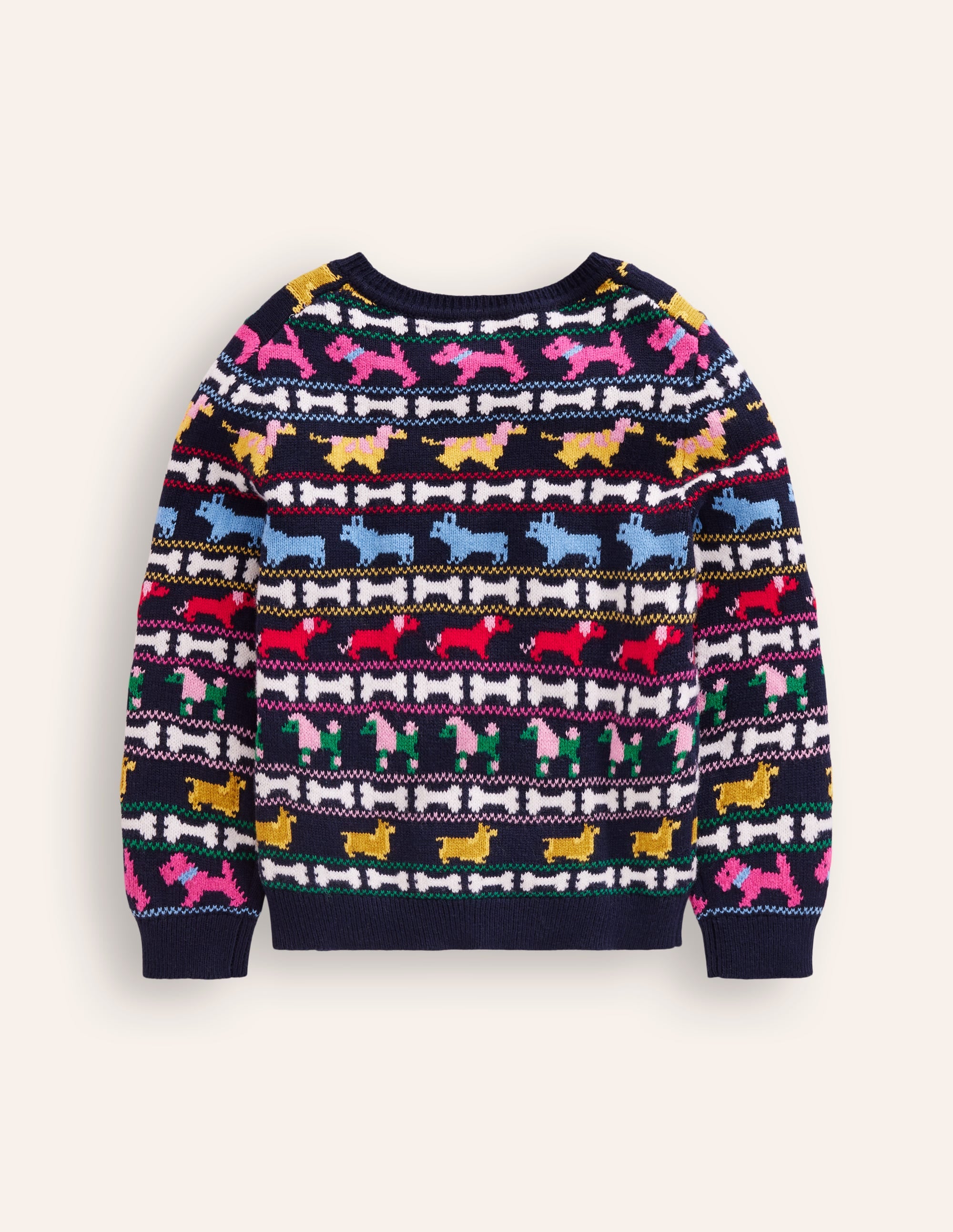  Edie Fair Isle Cardigan-Navy Multi Dogs、mySite、ashleygrahame