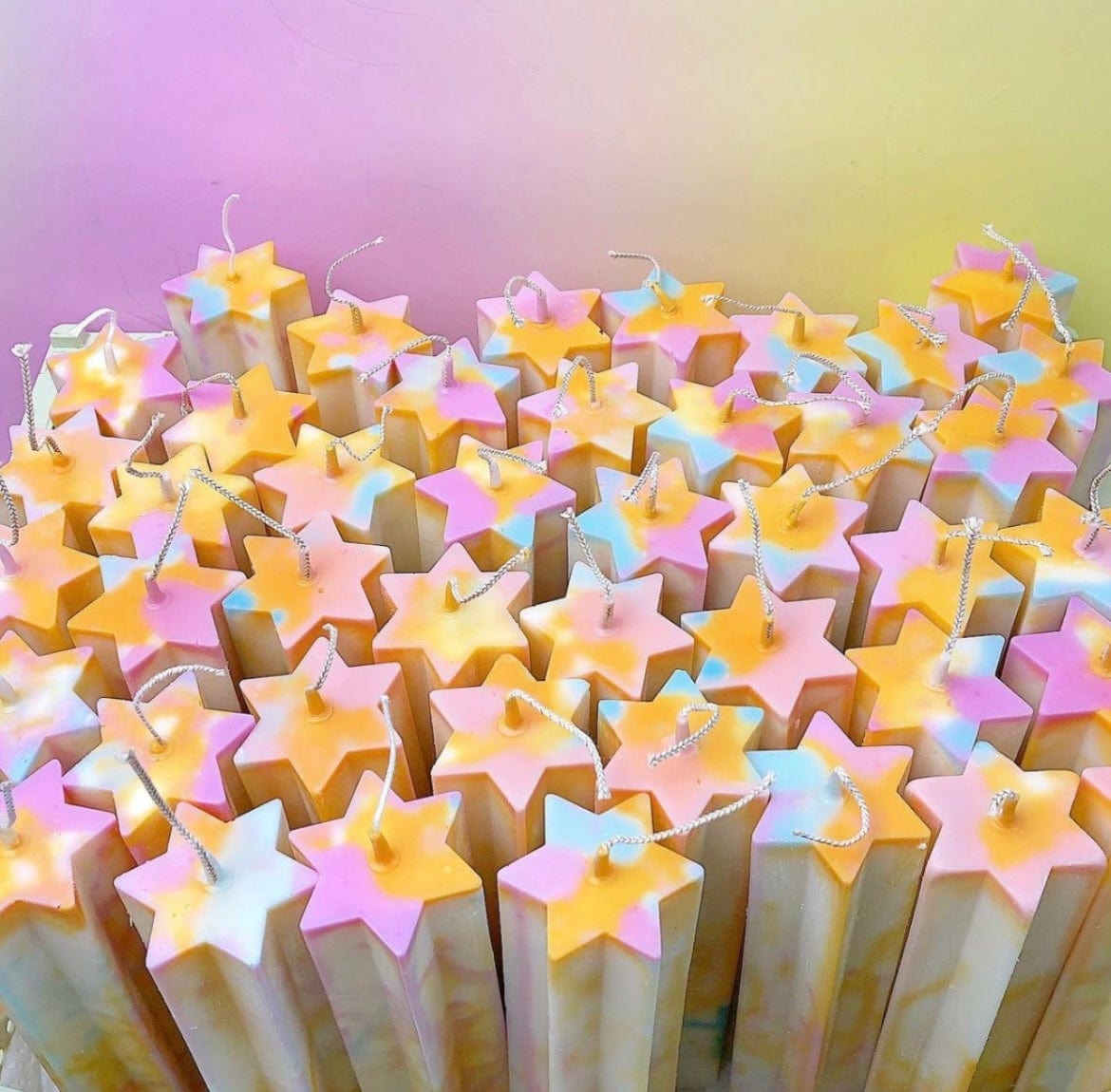 Tie Dye Star of David Pillar Candle、mySite、topwebapps