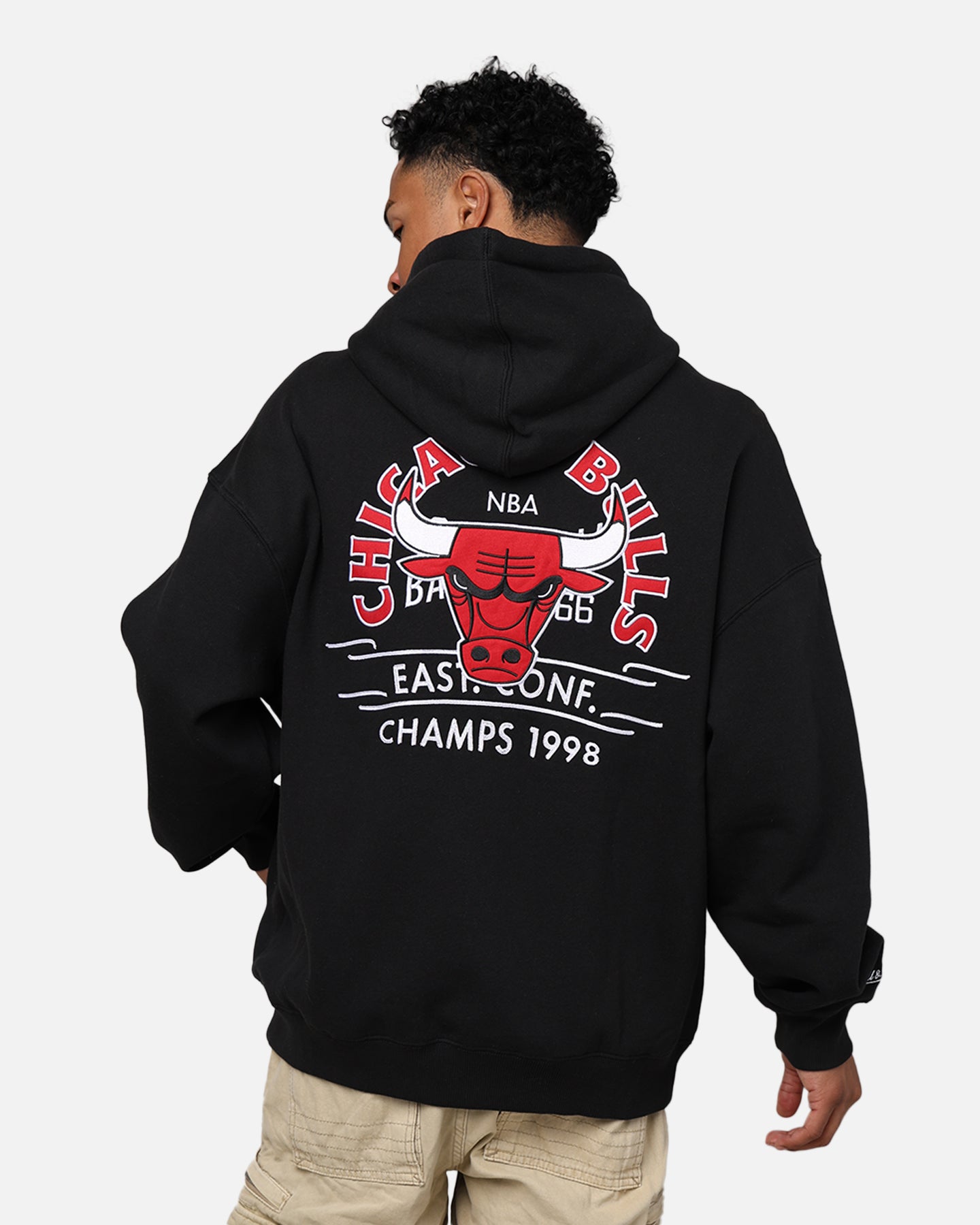 Mitchell & Ness Chicago Bulls Letterman Hoodie Black、mySite、zt4zffjzw