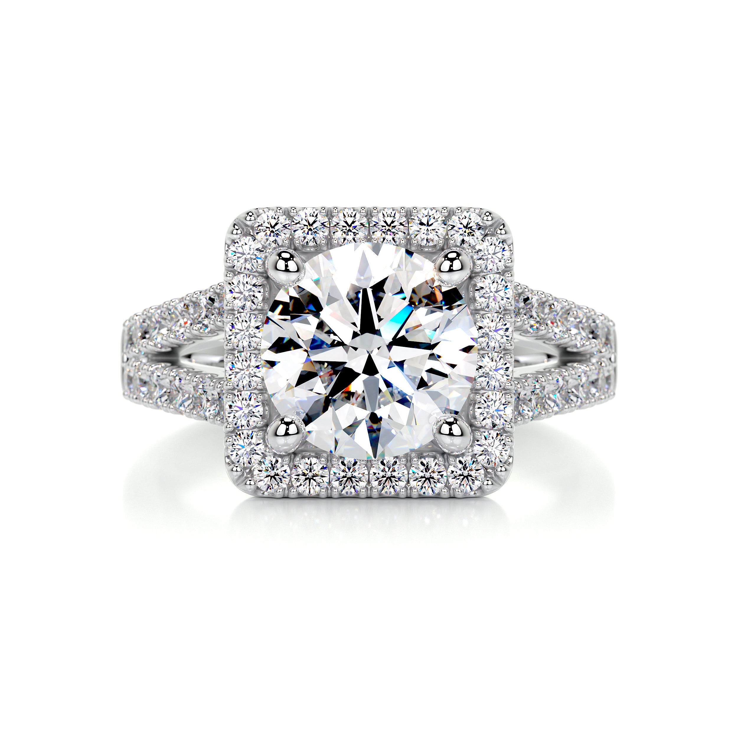 Addison Moissanite & Diamond Ring -18K White Gold、mySite、hinf8tx79