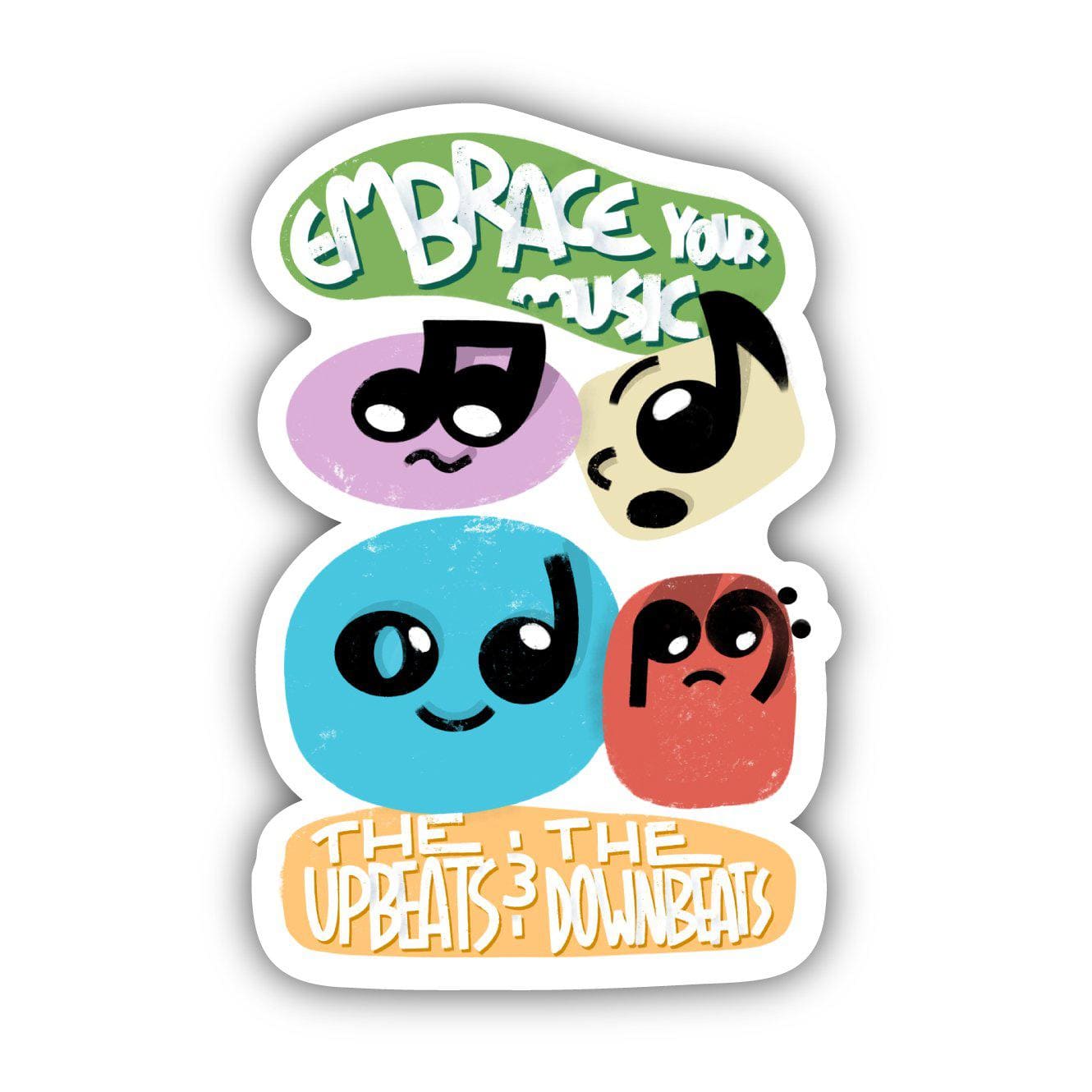  Embrace Your Music: The Upbeats & The Downbeats Sticker、mySite、elrpsem3k