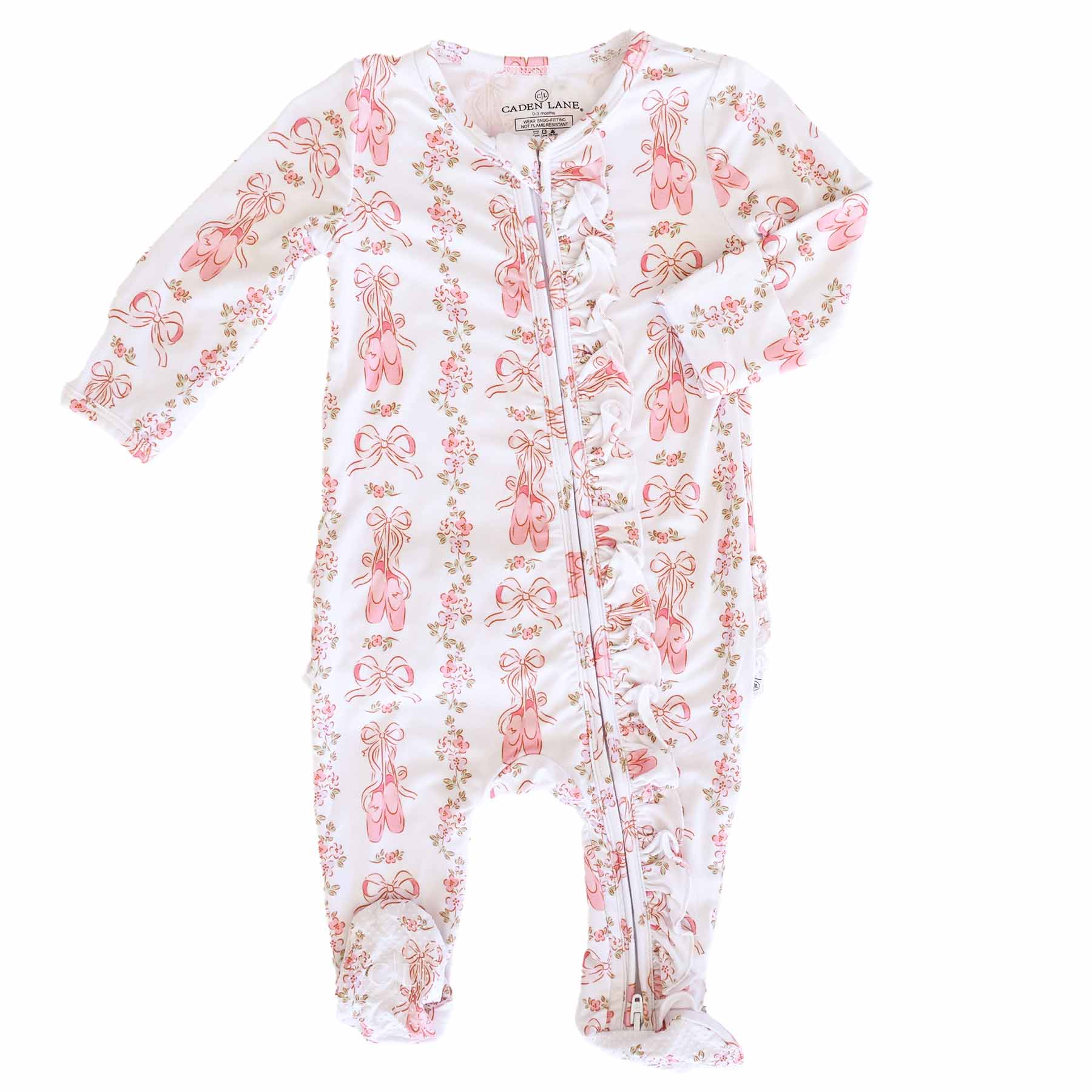  Ballet Blossoms Ruffle Zipper Footie、mySite、layawaytickets