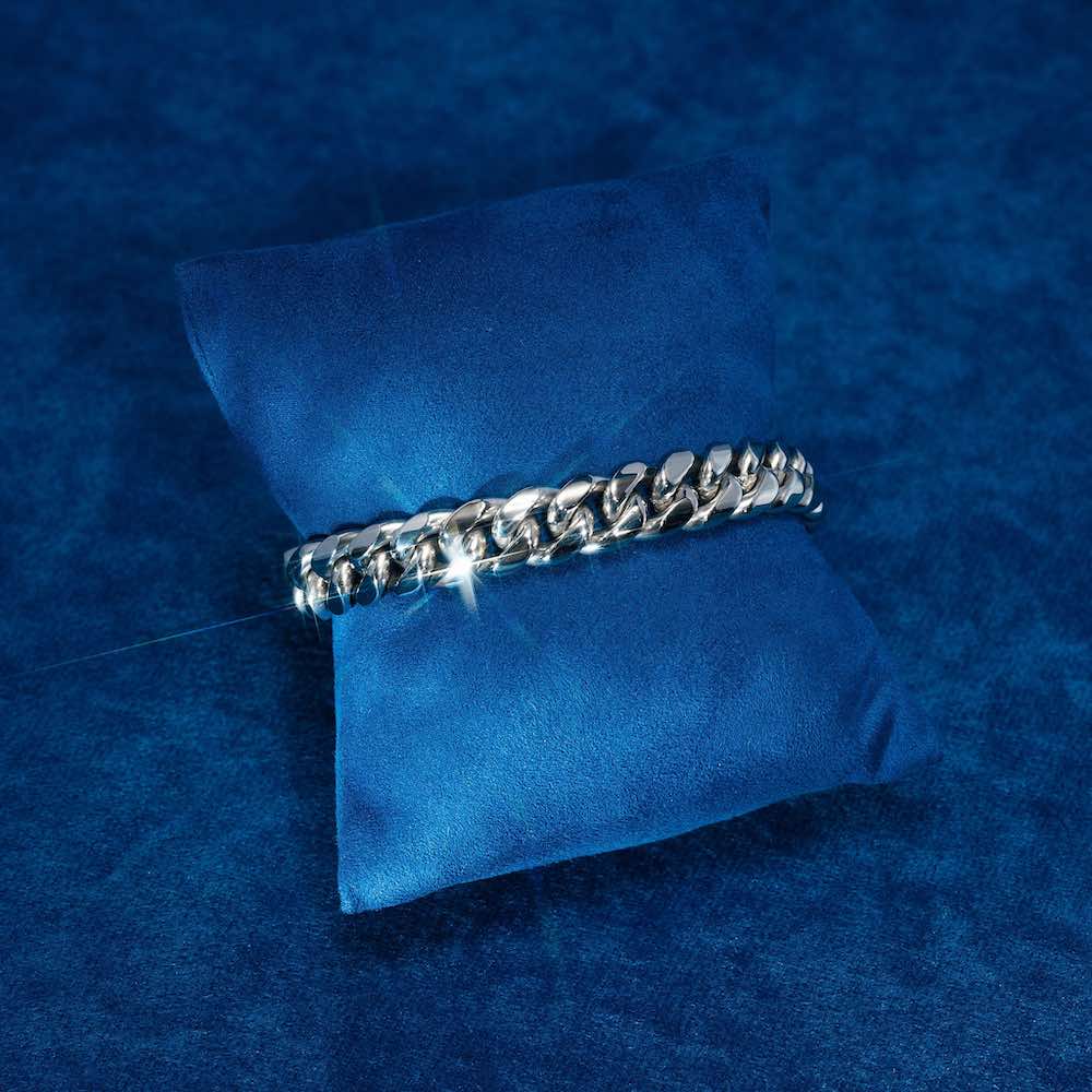 10MM Cuban Link Bracelet 14K White Gold、mySite、hinf8tx79