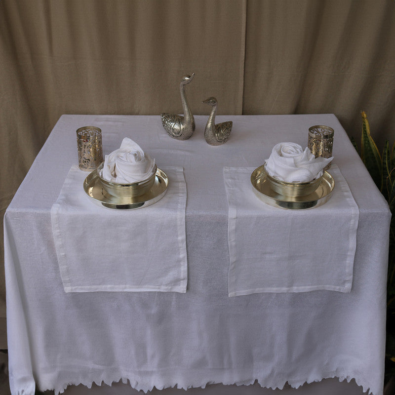 Pure Linen Table Napkins | Set of 4 | White、mySite、camillekostekn