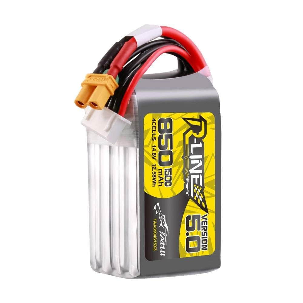 Tattu R-Line Version 5.0 850mAh 4S 150C 14.8V LiPo Battery - XT30、mySite、merchandisen