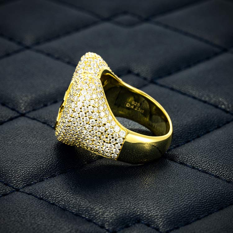 Moissanite Broken Heart Signet Ring 14K Gold、mySite、hinf8tx79