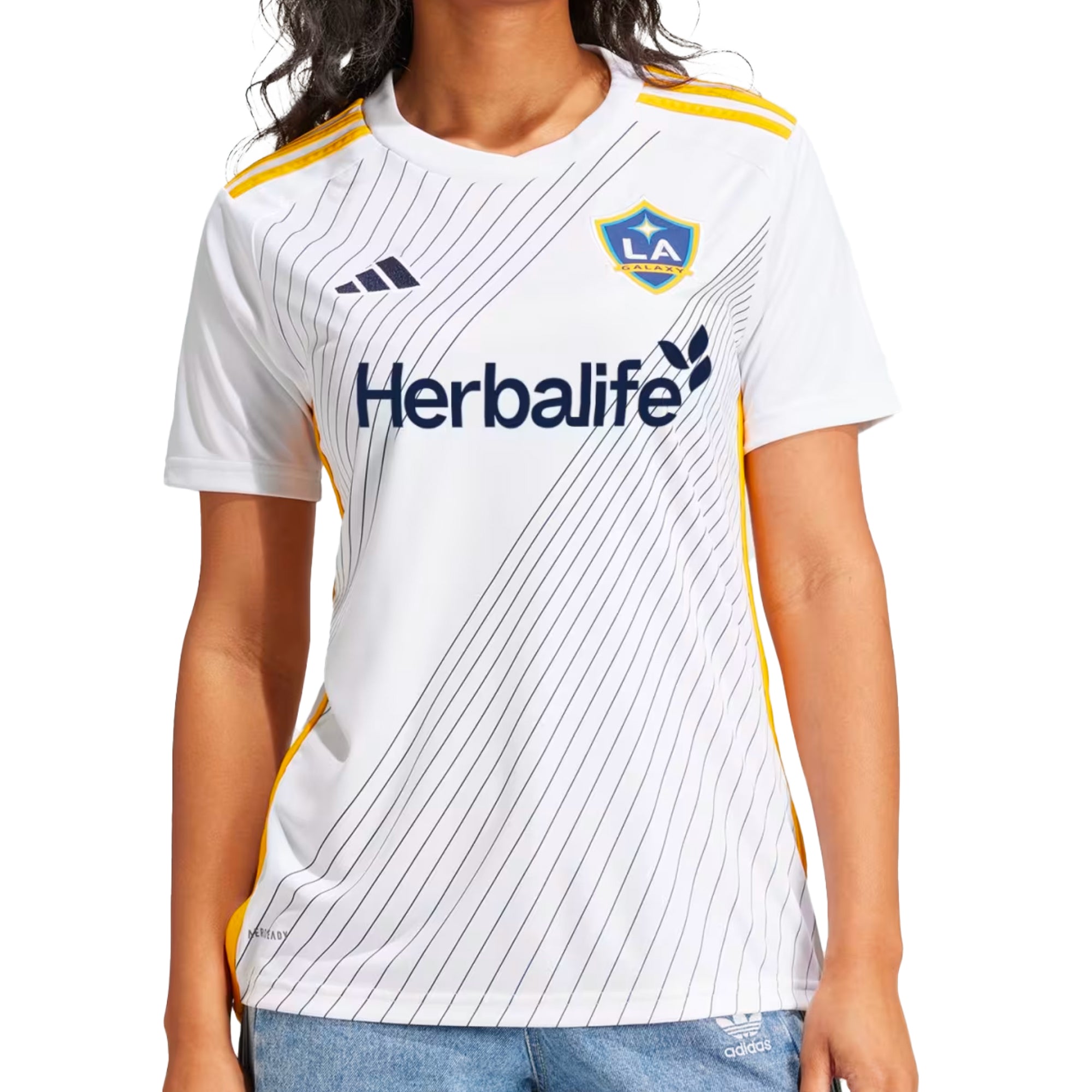 adidas Women's LA Galaxy 2024/25 Home Jersey White/Blue、mySite、bottomscart