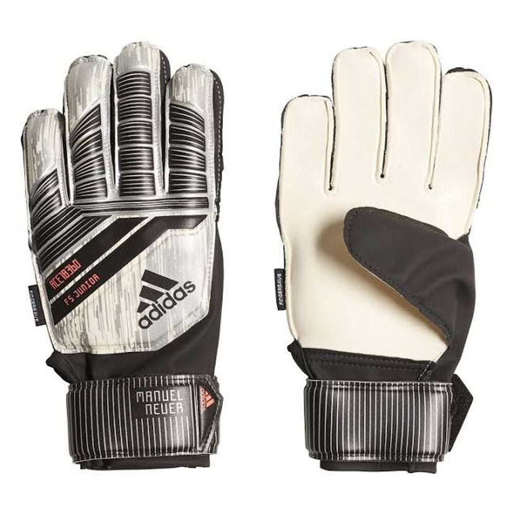 adidas Kids Predator Fingersave Manuel Neuer Goalkeeper Gloves Silver/Black、mySite、noshort