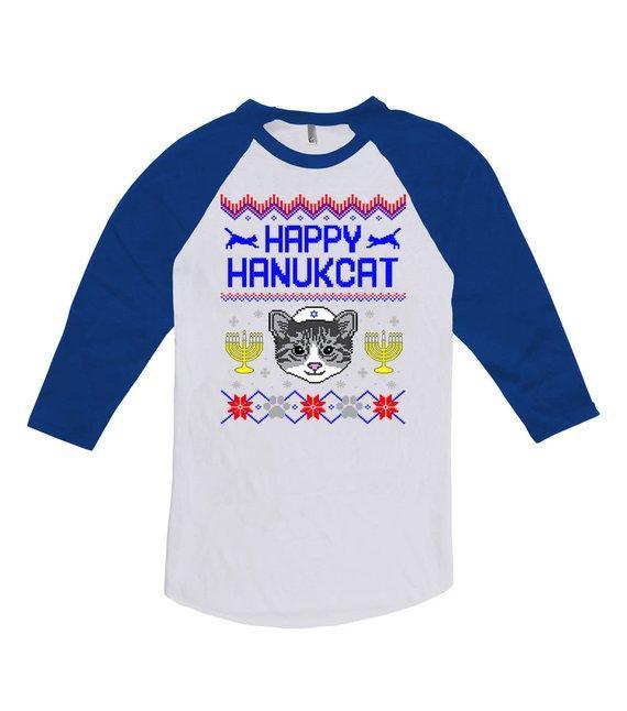 Happy Hanukcat Hanukkah Tee - Unisex、mySite、topwebapps
