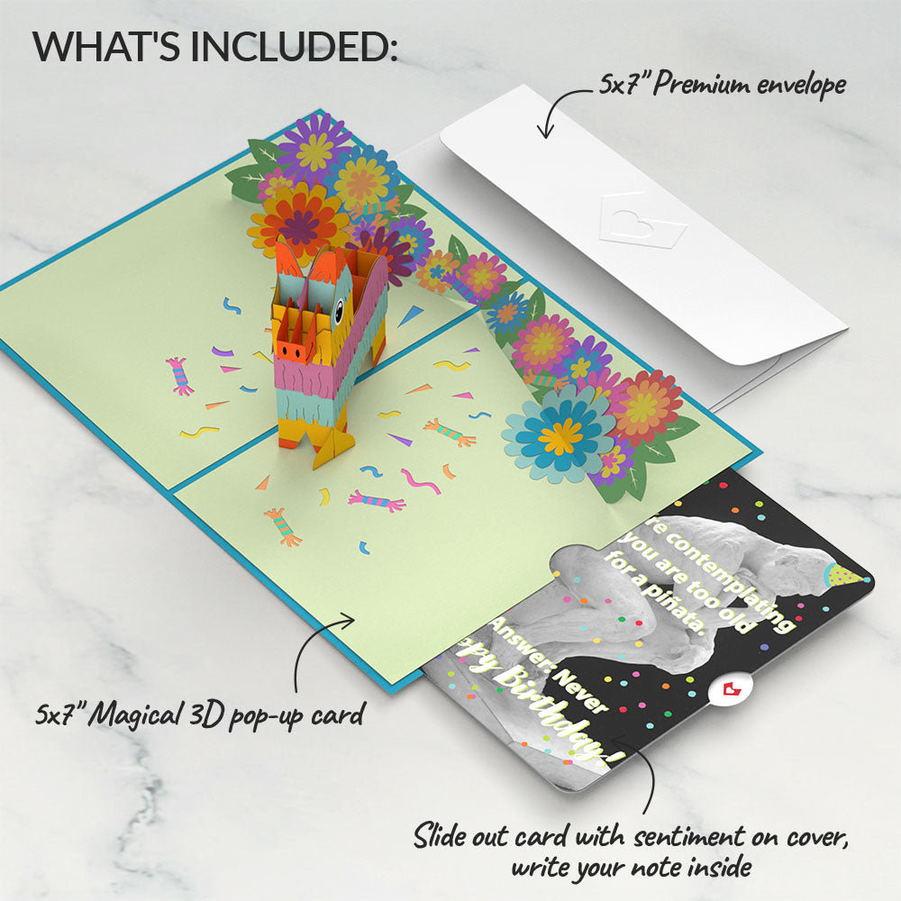 Pinata with The Thinker Birthday Pop-Up Card and Sentiment Set、mySite、solidvoid