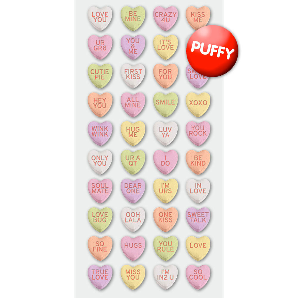  Sweetheart Candies Puffy Stickers、mySite、ghnorth