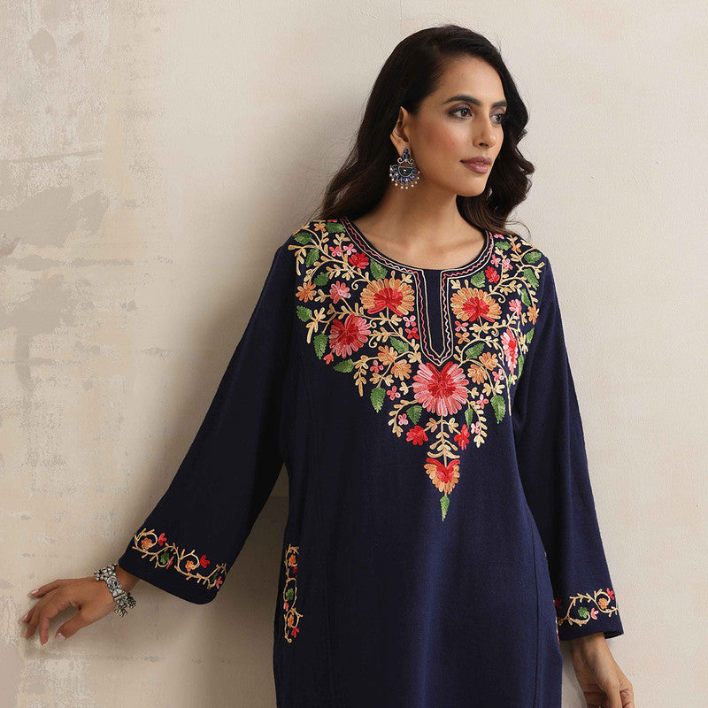 Woolen Kurta For Women | Embroidered | Black、mySite、camillekostekn