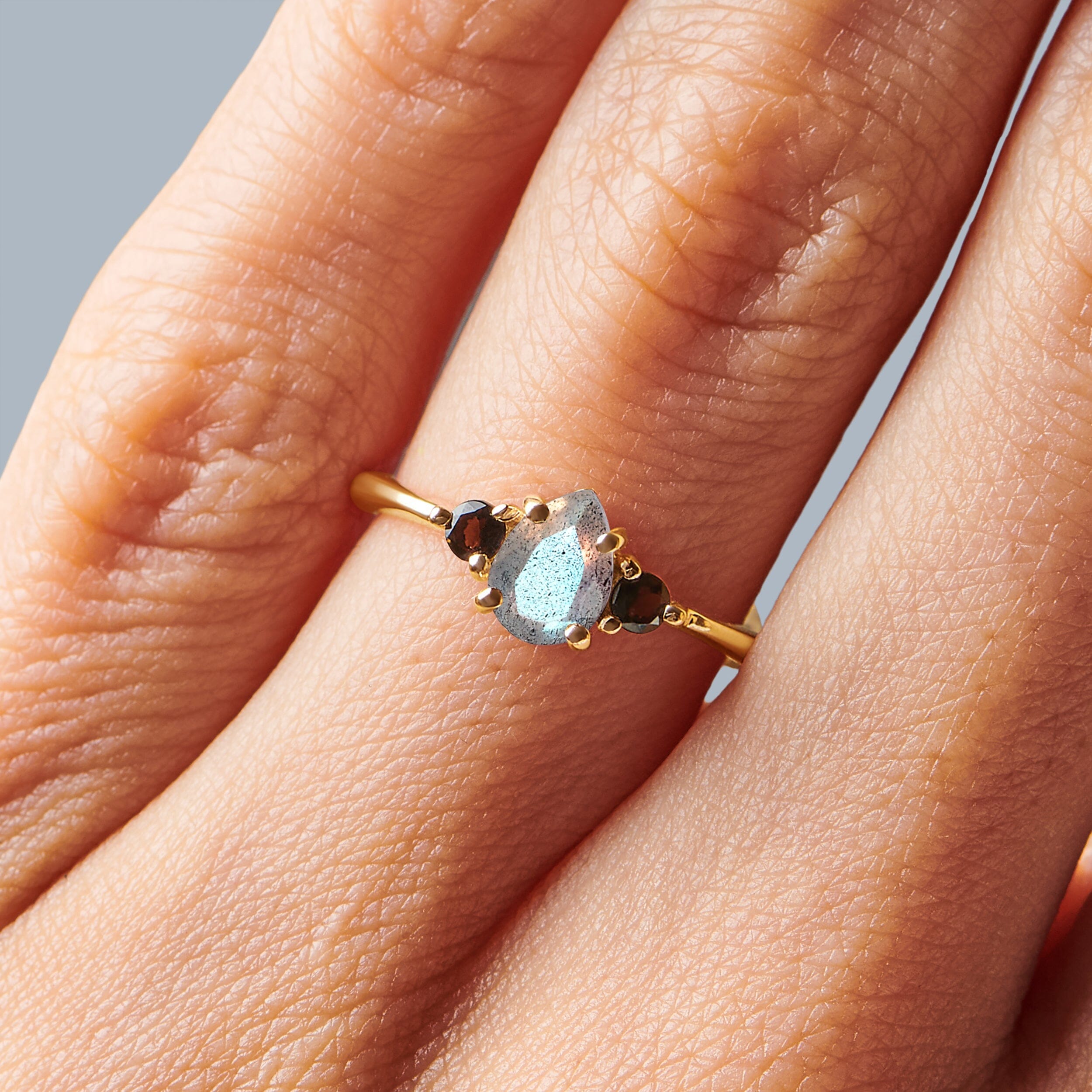 Black Obsidian Labradorite Ring - Lania、mySite、hinf8tx79