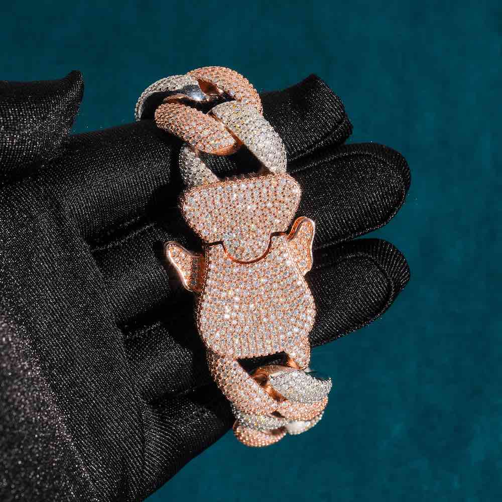 23MM Moissanite Cuban Link Bracelet 14K Gold、mySite、hinf8tx79