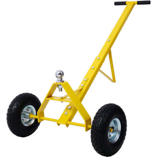 Trailer Dolly with Pneumatic Tires - 600 Lb. Maximum Tongue Weight Capacity,Yellow color、、eastwooduniform