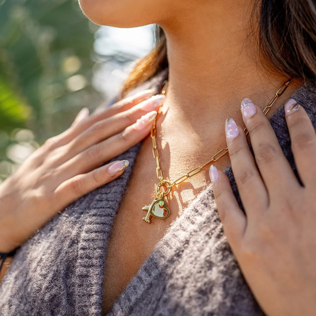 18K Gold PVD Stainless Steel Airplane Charm / PDL0095、mySite、dreamappss